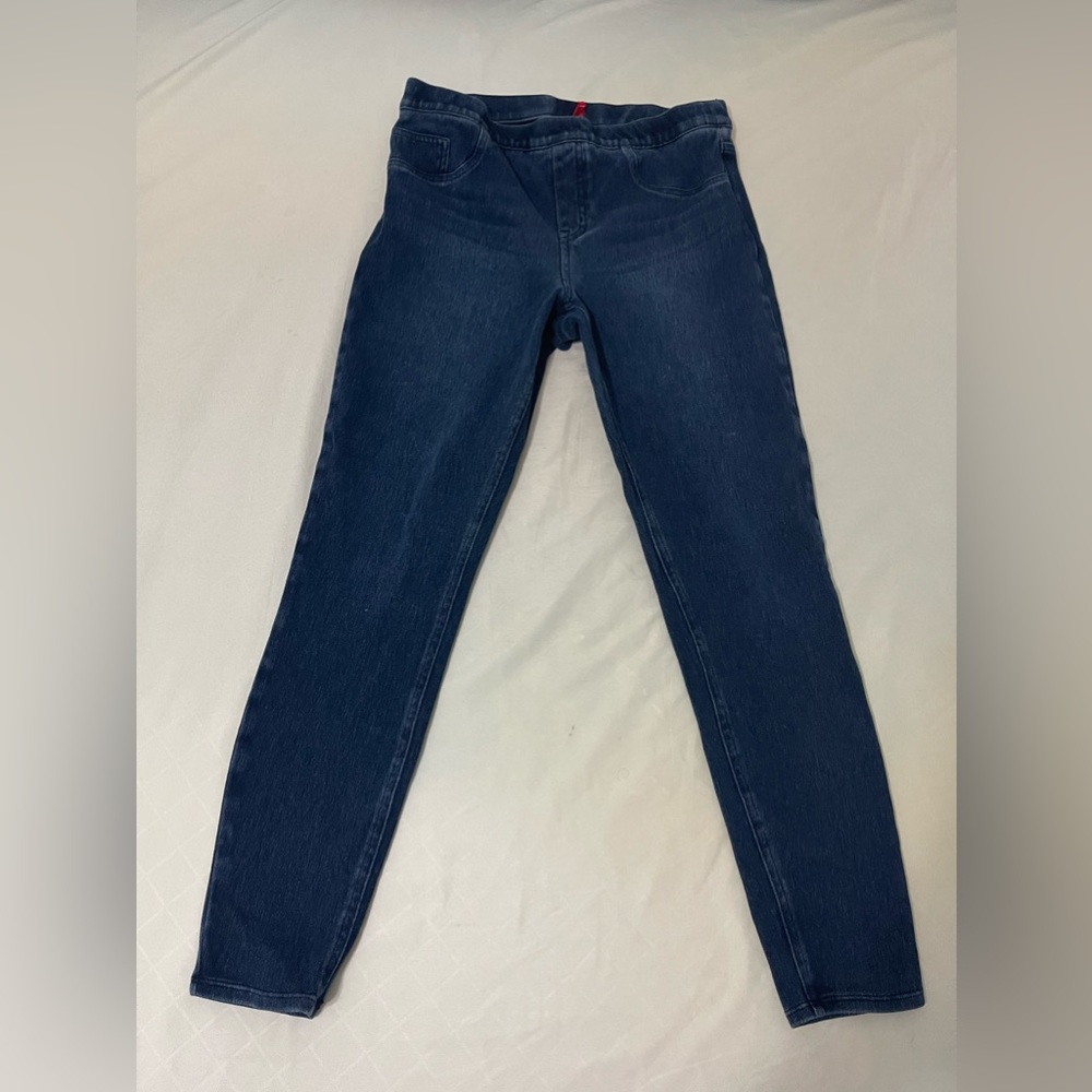 Spanx Jean-ish Ankle Leggings Women’s Size Large Blue